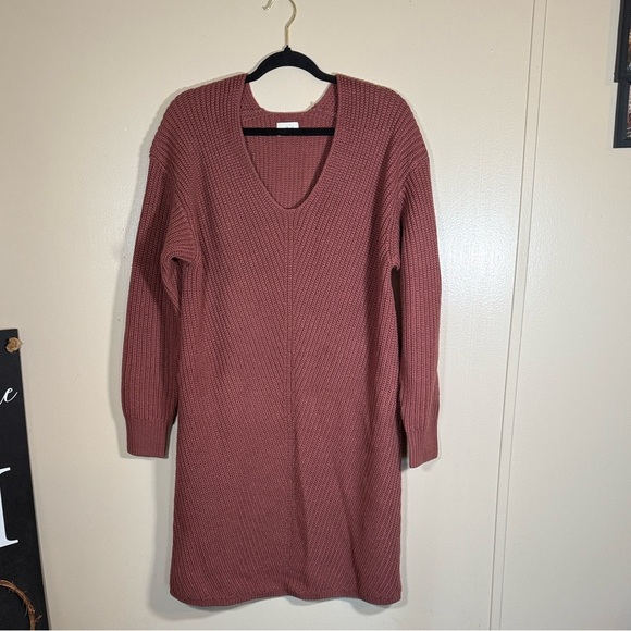 Aritzia Wilfred Seville Merino Wool Sweater Dress Ashy Rose Size Small - Picture 4 of 9